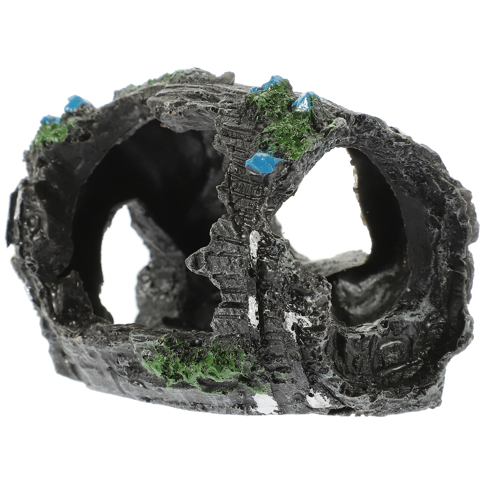

Fish Tank Decorations Accessory Fighting Aquarium Cave Lifelike Model Landscape Ornament