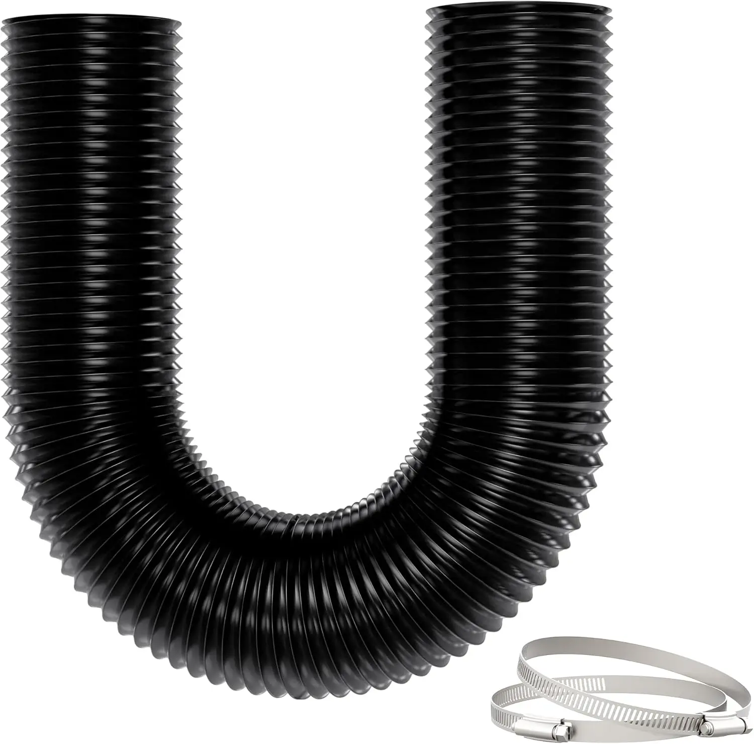 High Performance Flexible Ducting 75mm 100mm 0.8m for Diesel Heater Systems with Reinforced End Clamps and Thermal Protection