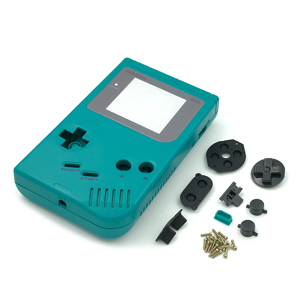Komplettes Gehäuse für GameBoy Classic GB DMG Konsole mit Knopfschrauben, Gummipads und Ersatzteilen