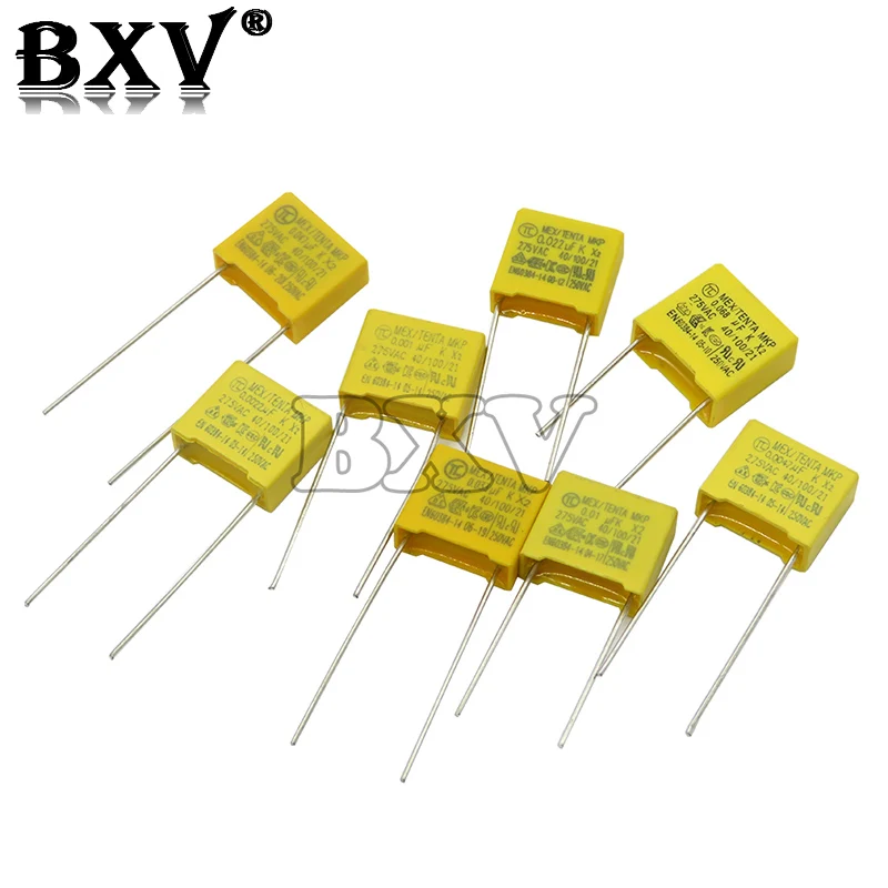10PCS/LOT 275VAC Capacitor X2 Series 0.01UF ~ 2.2UF Polypropylene Film Capacitor New 10nf 100nf 150nf 200nf 680nf 470nf 1UF