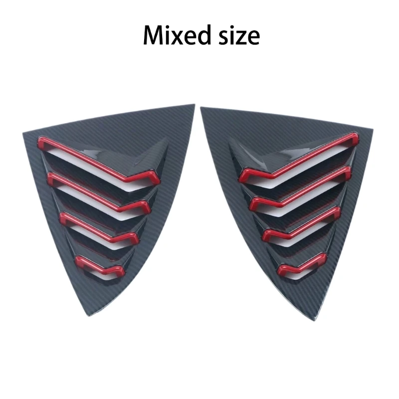 Rear Window Louver Shutter Cover Trim Car Decorations Suitable for 2Pcs