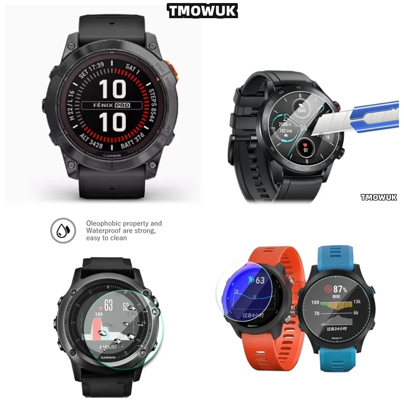 

For Garmin Fenix 7 7S 7X Pro, Forerunner 255 Complete Coverage Protector