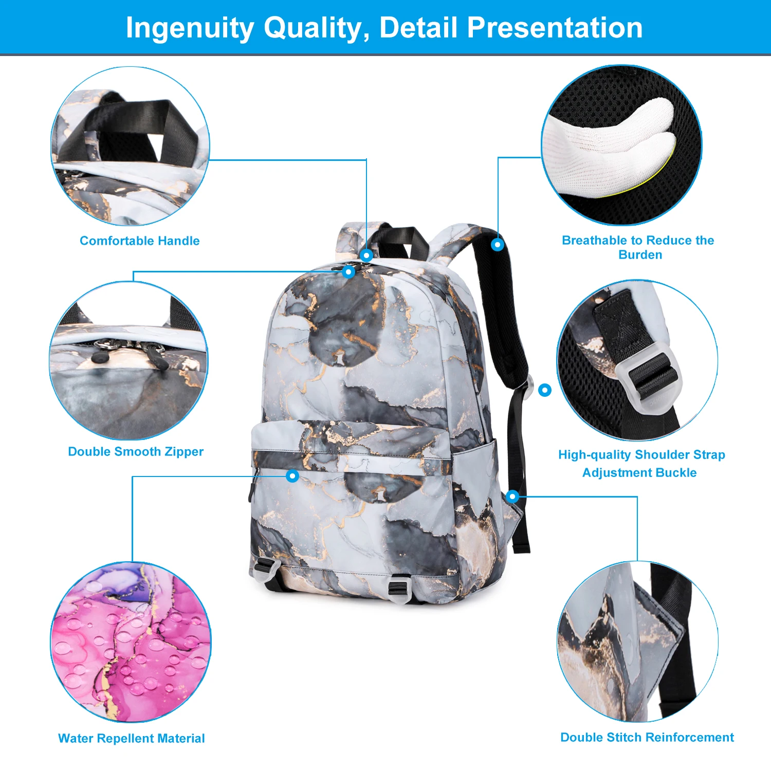 กระเป๋าเป้สะพายหลังสำหรับนักเร - School Backpack Teen บทวิจารณ์และราคา