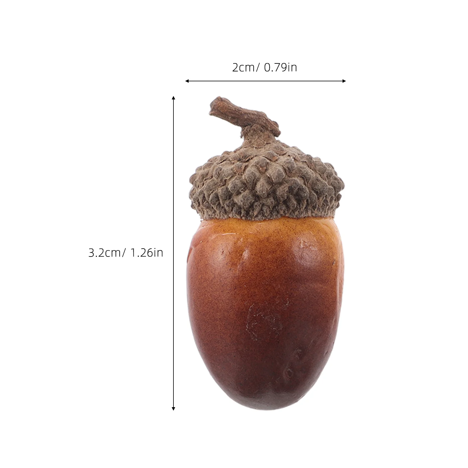 ลูกโอ๊กเทียม 40 ชิ้น ลูกโอ๊กปลอมขนาดเล็กเหมือนจริง ของตกแต่งสำหรับวันขอบคุณพระเจ้า ตกแต่งบ้าน ตกแต่งโต๊ะครัว สไตล์เรียบง่าย