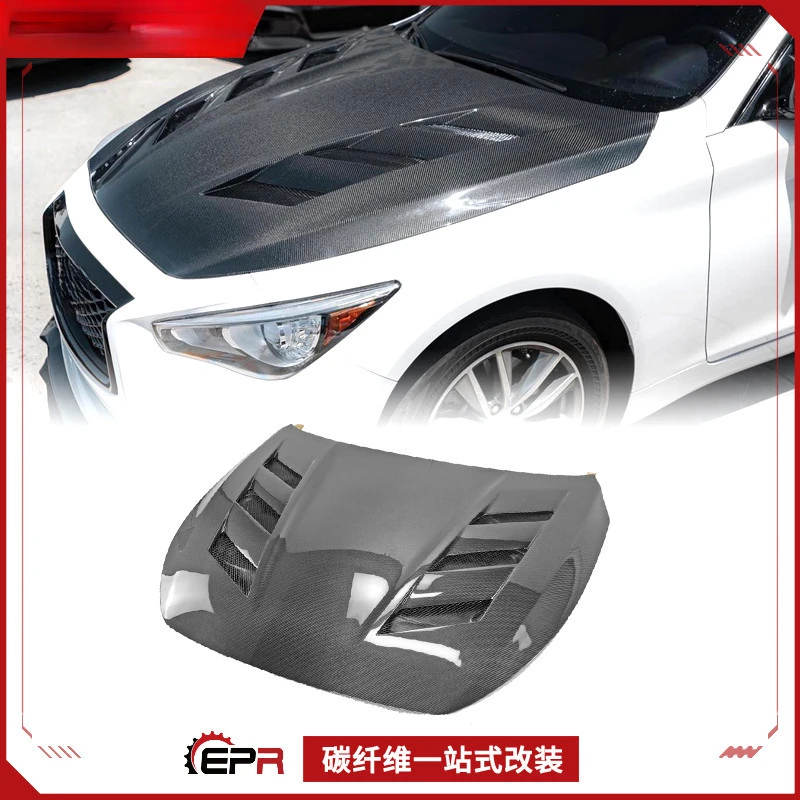 

Для Infiniti Q50 капот двигателя в стиле Amuse из углеродного волокна