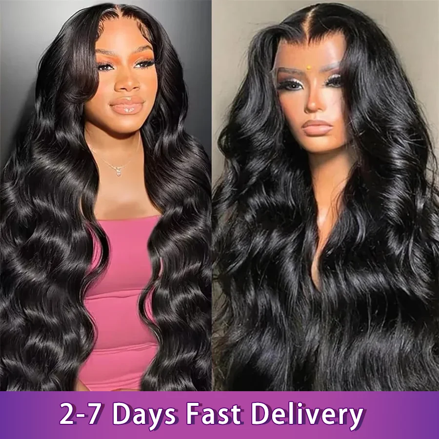 Glueless Lace Front Wigs Human Hair 6X4 Lace Frontal Wig Human Hair Glueless Brazilian Body Wave Natural Color Lace Closure Wig