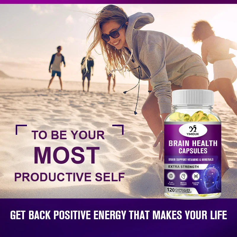 Brain Health Capsules Brain Supplement For Memory & Focus Concentration, Energy, Cognitive & Mental Clarity Support