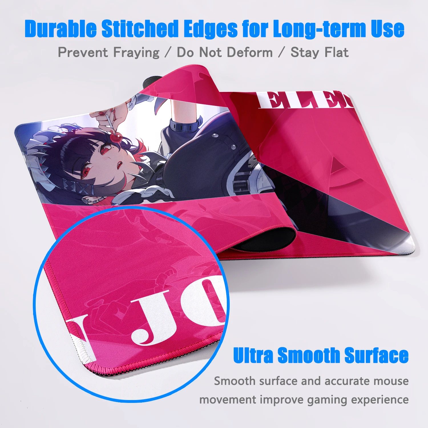 Zenless Zone-Zero Ellen Joe Rubber Mouse Pad, PC Game, Bloqueio Borda, Mouse Pad de Computador, Escritório HD Printing, Desk Mat