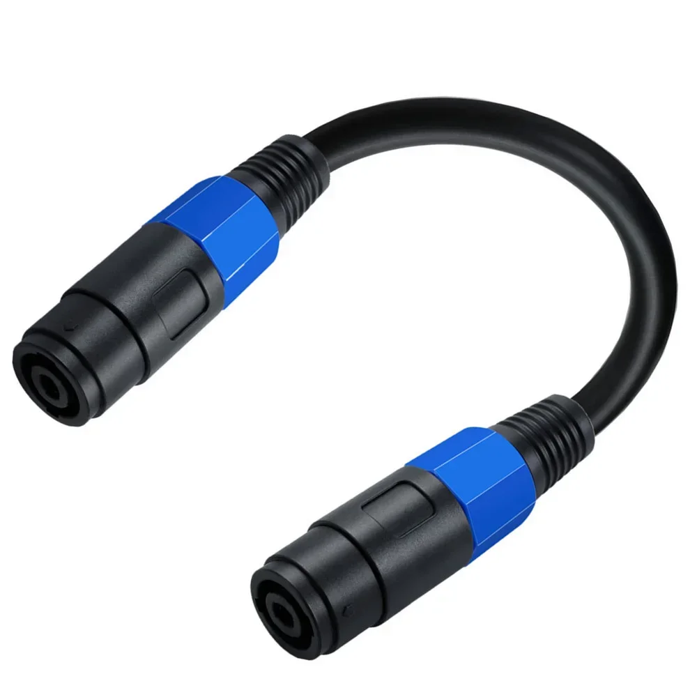 Macdot Speakon Female to Female Connector Jack 2 Pole Straight Coupler Cable for Speaker/Amp 0.2m