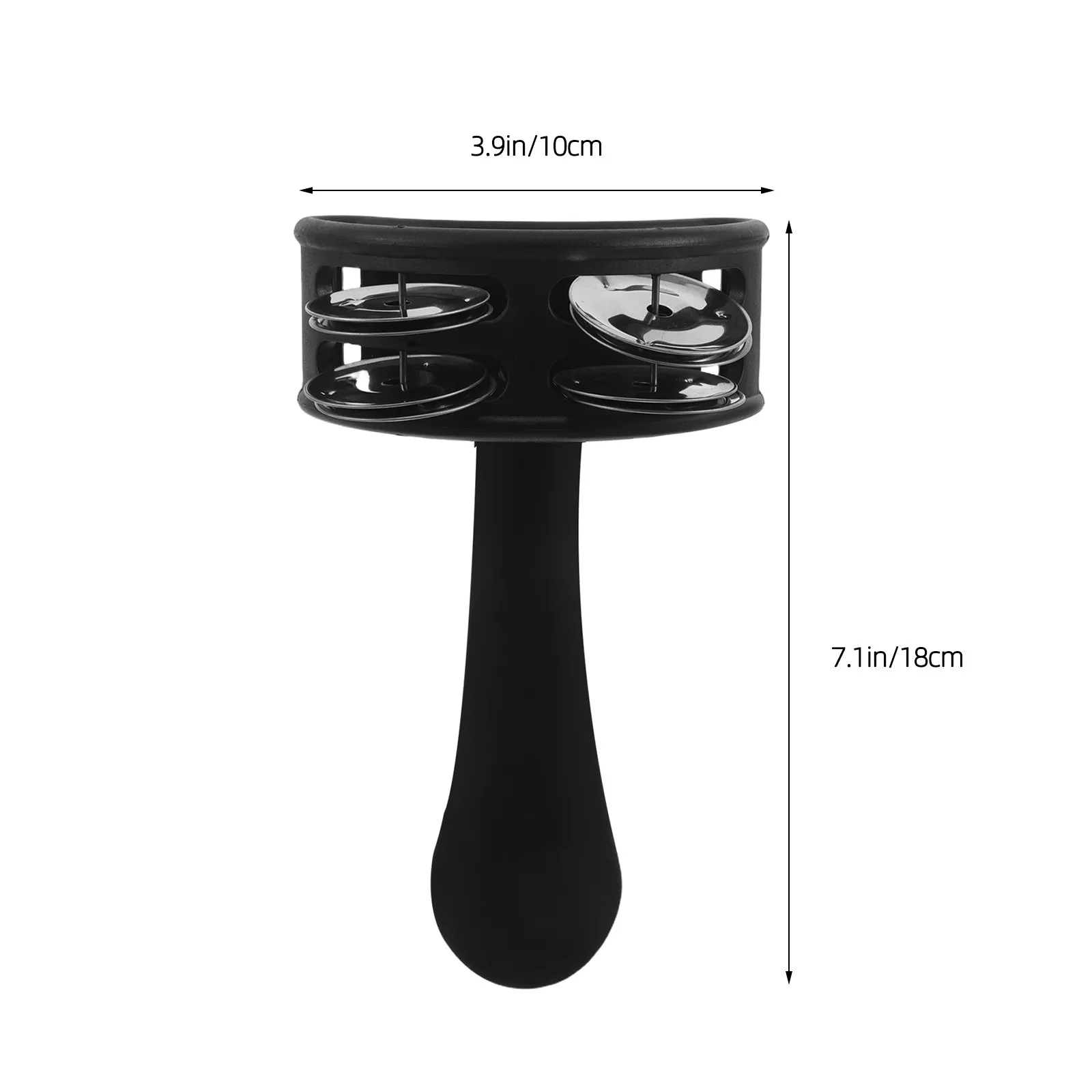 Handheld Tambourine Double Row Metal Jingles Mini Hand Bell Percussion Instrument for Kids Adults Music Shakers Street Party