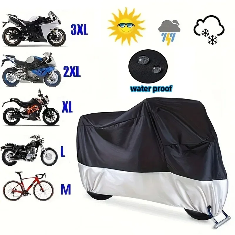 

Водонепроницаемый чехол для велосипеда M-3XL, чехол для мотоцикла для скутера в помещении, защита от ультрафиолета, MTB велосипед, пылезащитный чехол от дождя и снега, всесезонный