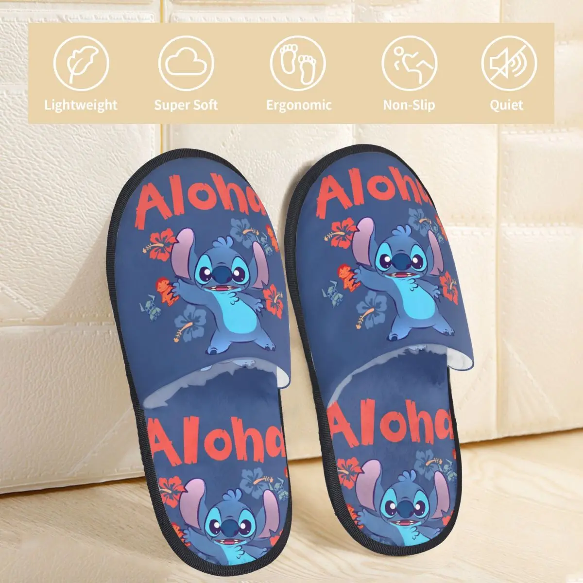 ألوها مضحك لطيف غرزة شبشب منزل غرفة المعيشة الكرتون لينة رغوة الذاكرة الشرائح عدم الانزلاق #2