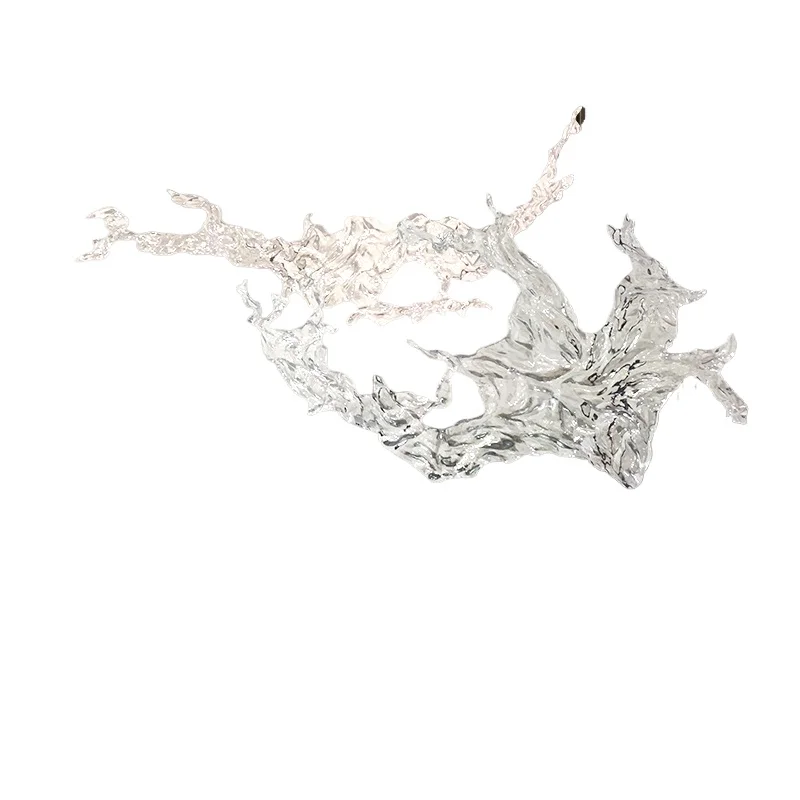 Ceiling crystal   sculpture hotel shopping mall living room transparent resin art suspended ceiling decorative pendant
