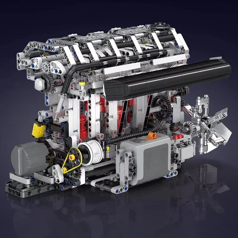 Stampo Re FAI DA TE 10087 L4 Motore Auto Motorizzato Building Block Tecnico Auto Motore BrickSet di Montaggio Motore Giocattoli Regali Per Bambini