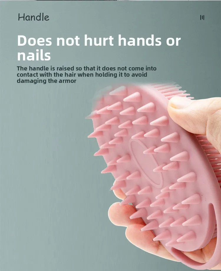 Exfoliërende Spons Body Scrubber Huid Hoofd Wasborstel Kam Siliconen Haren Badborstel Hoofdhuid Massager Bad Tool Hygiënisch