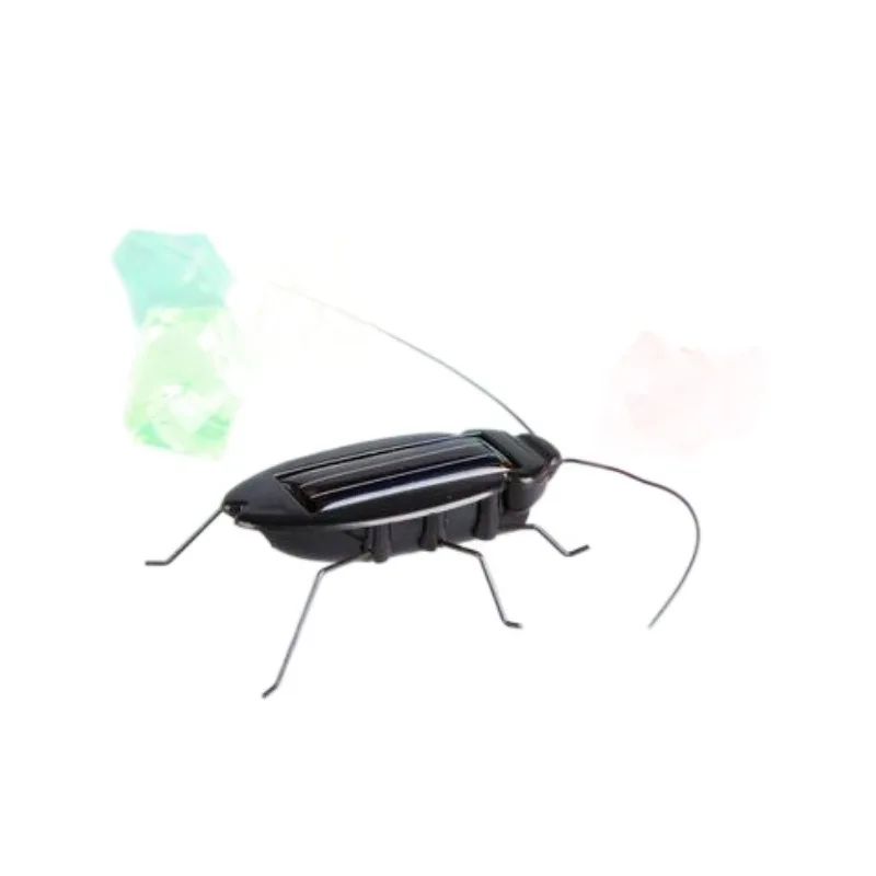 1 pçs criativo mini barata solar simulação educacional crianças brinquedo presente engraçado brinquedo em movimento solar inseto animal horror modelos