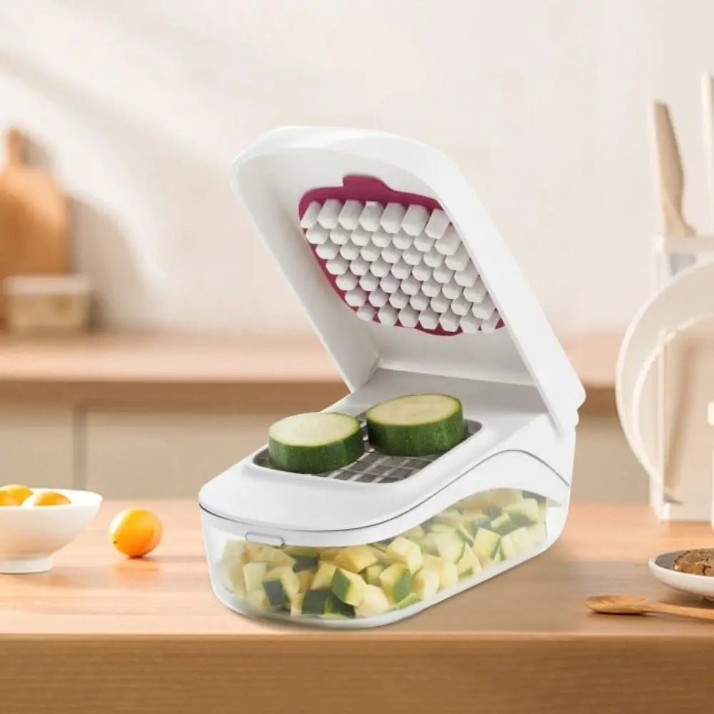 

Easy Pour Opening Vegetable Dicer Stainless Steel Time Saver Veggie Cutter Manual Ultra-Sharp Food Slicer Kitchen Gadgets