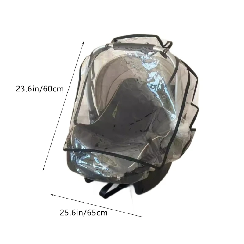J15U Installazione rapida Seggiolino auto per bambini Protezioni antipioggia Pannello trasparente Design ventilato per avventure