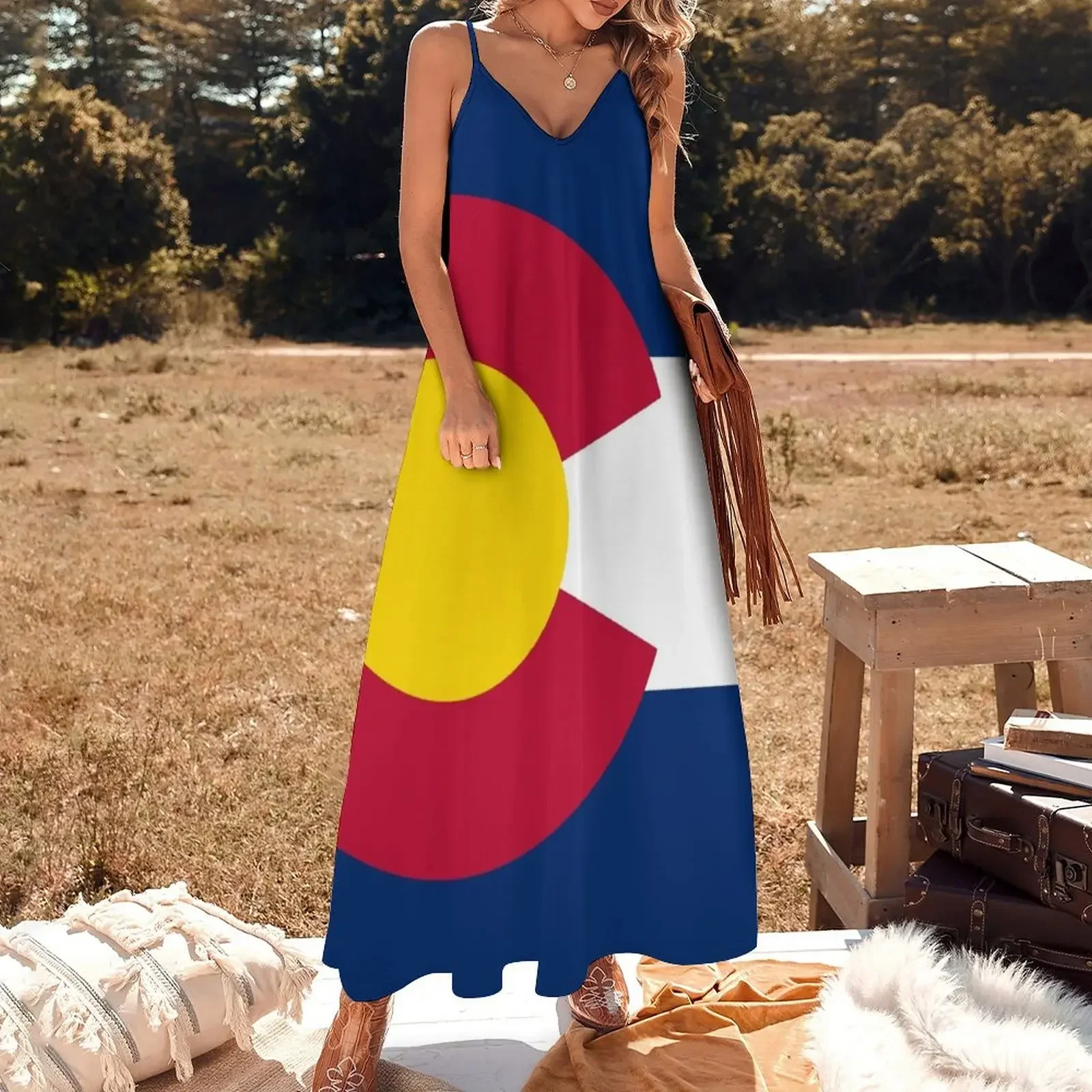 Flag of Colorado Sleeveless Dress long sleeve dresses loose summer dress Dress women