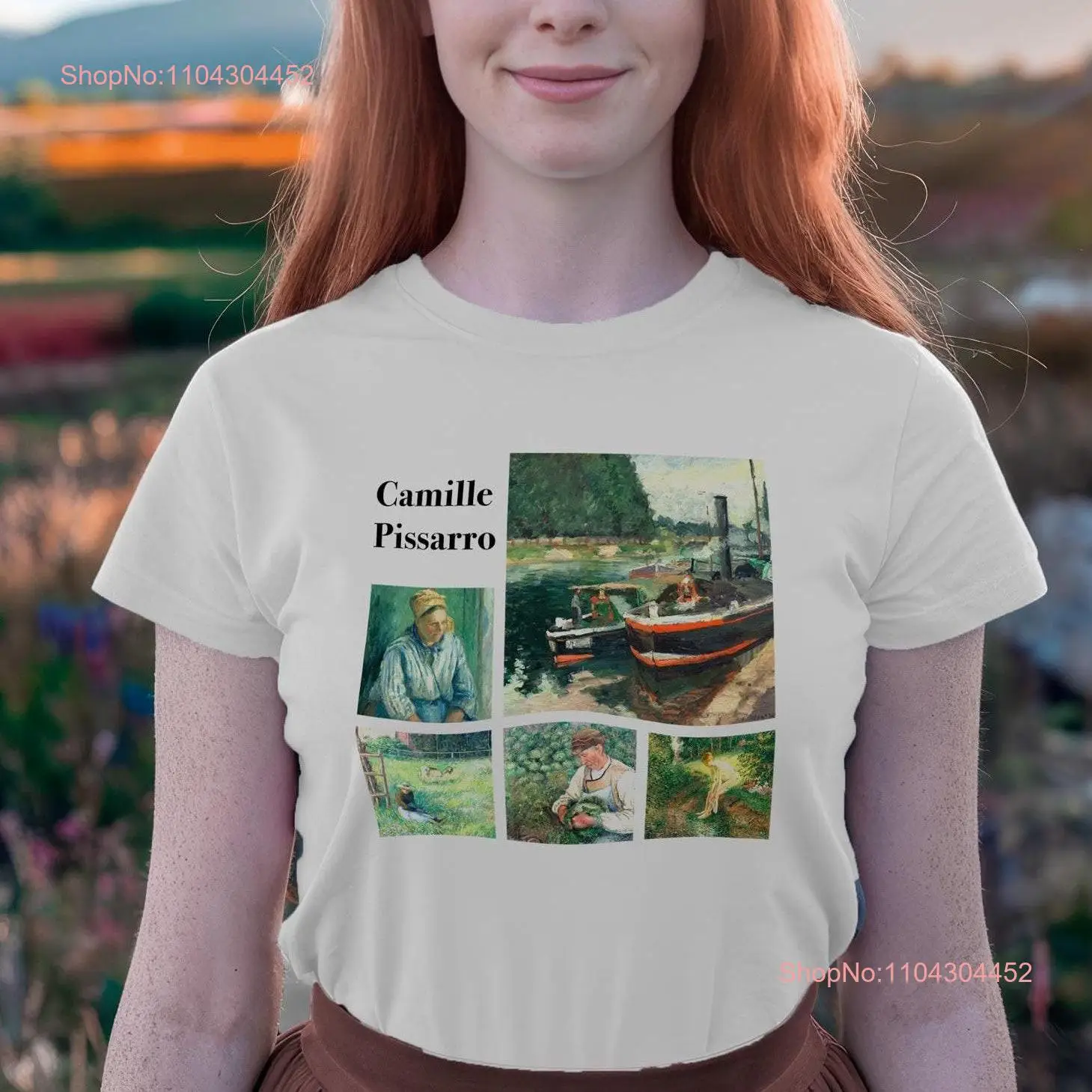 Camille Pissarro Oil Painting T shirt Vintage Art Clothing Classic Apparel European Fine Light Academia Aesthetic