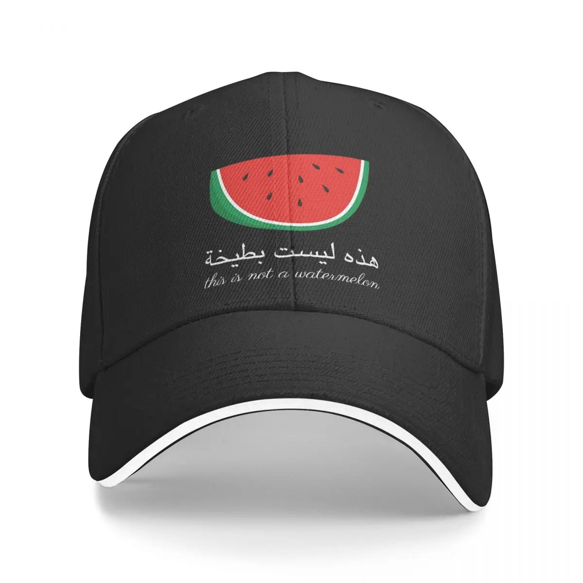 2024 New This Is Not A Watermelon Baseball Cap For Men Women Trucker Hat Magritte Parody Watermelon Headwear For Daily Travel