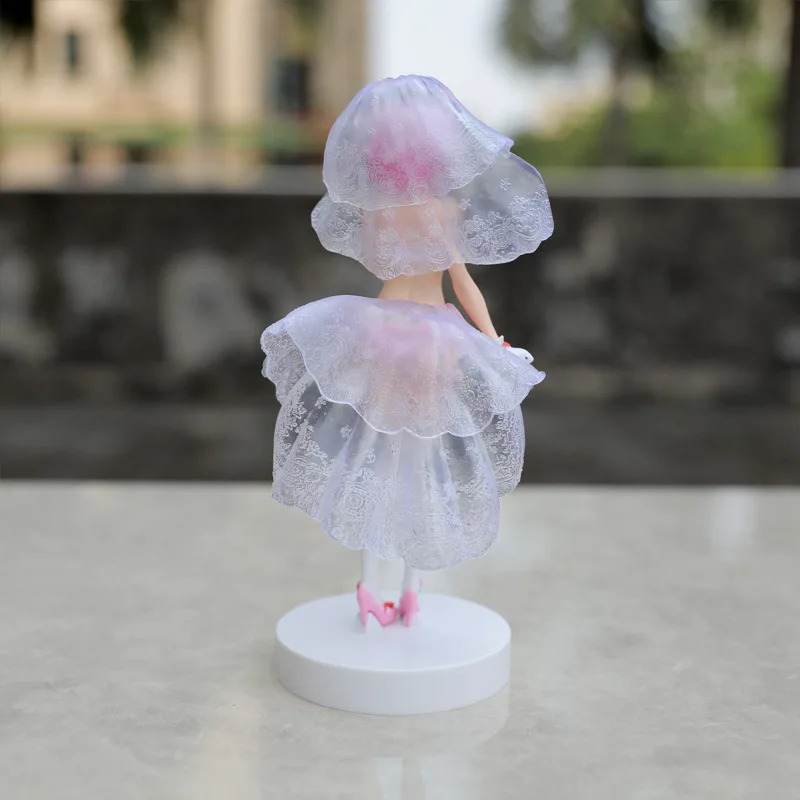 BANDAI-Robe de mariée en cristal, modèle de figurine d'anime, jouets beurre en PVC, Re: ontari, Kara, Hajimeru, Isekai, Seikpetrol, Kawaii Ram, 25cm