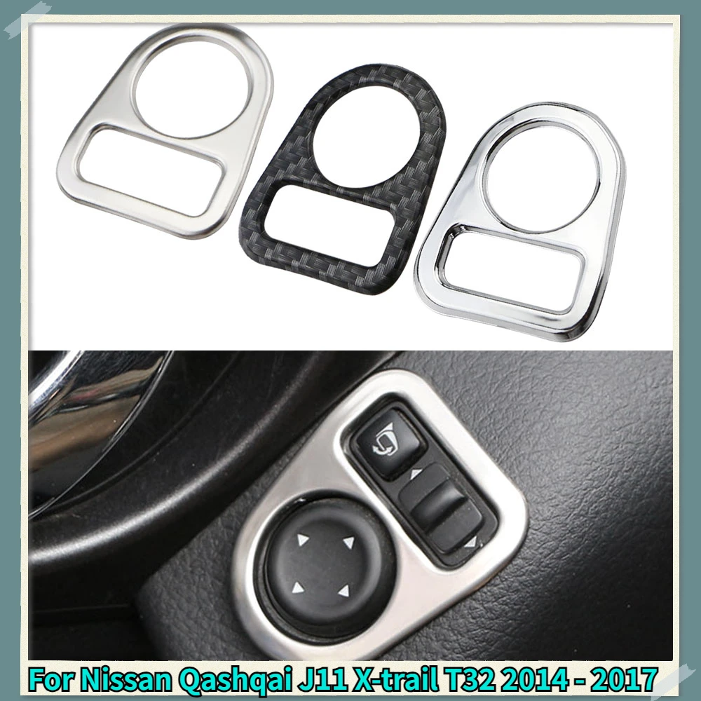 For Nissan X-trail T32 Qashqai Murano 2014+ Car Rearview Mirror Knob Circle Trim Rear View Mirror Adjustment Knob Cover