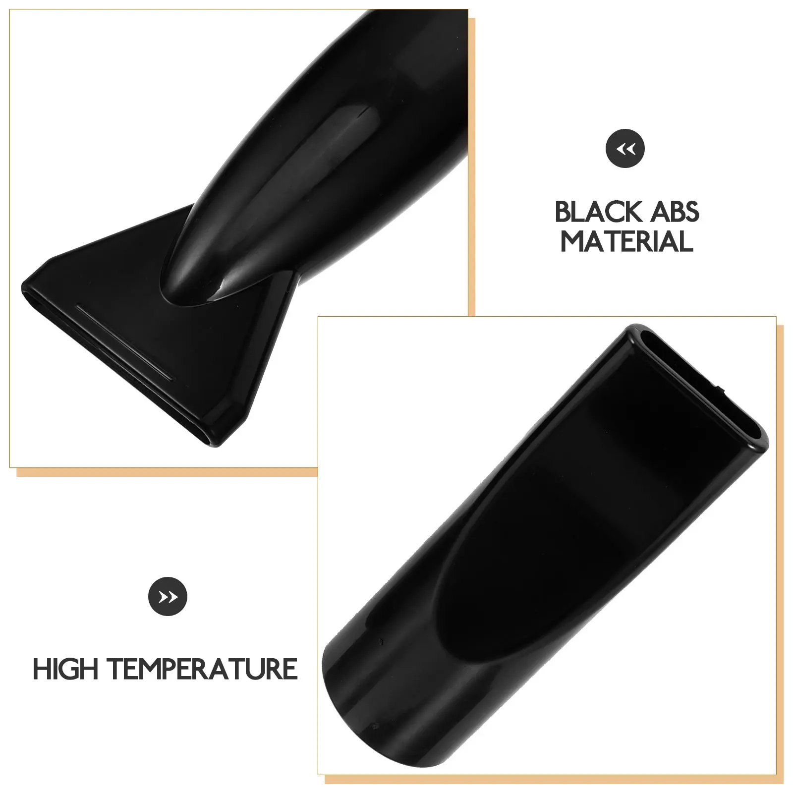 3Pcs Black Hair Dryer Nozzle Universal Blow Dryer Attachment High Temp Resistant ABS Diffuser for Gentle Drying Styling Shine
