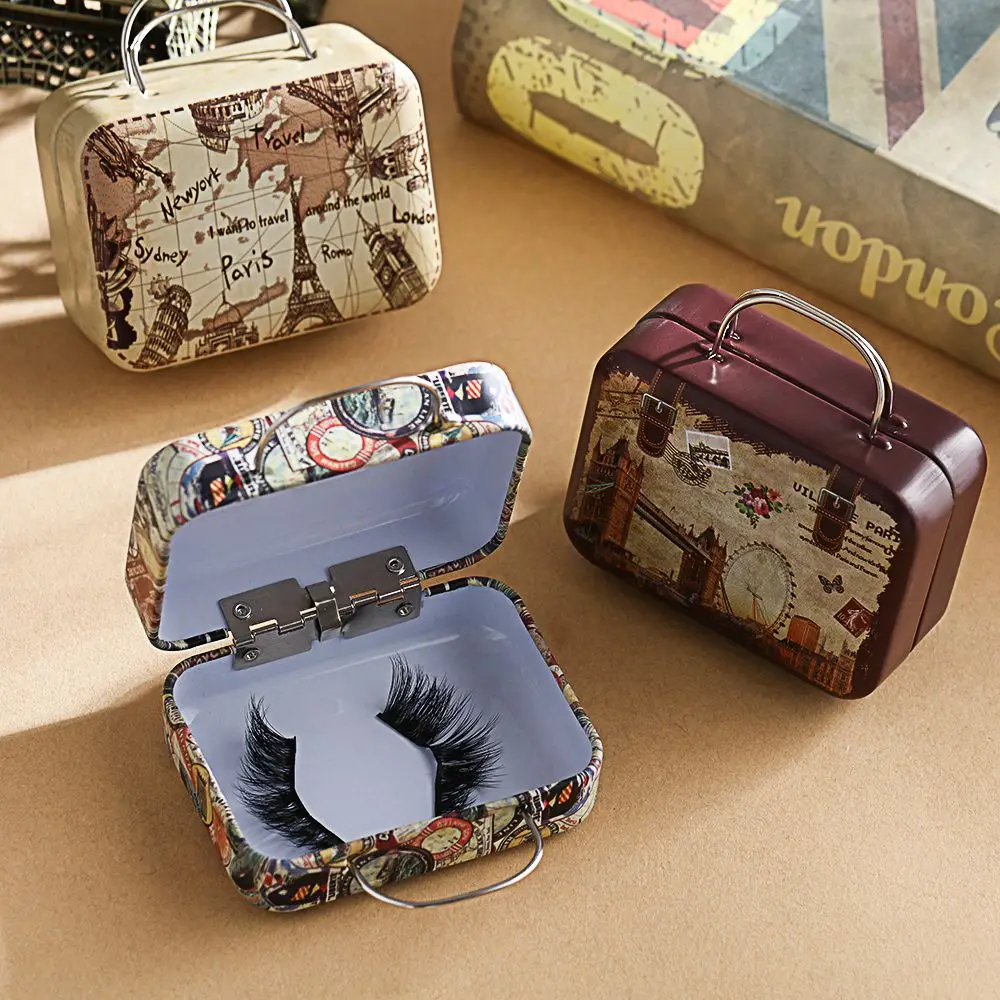 Fashion High Quality Makeup Tool Eyelash Package False Eyelashes Box Mink Lash Tray Suitcase