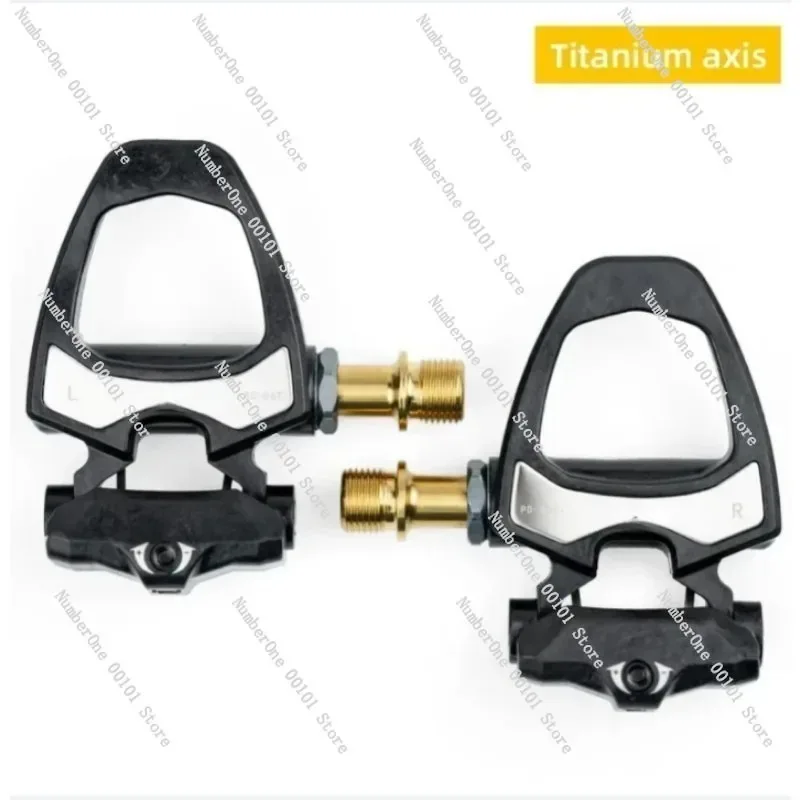 Road Bike Carbon Self Locking Pedals 6 Degree, Steel Titanium Axle with Cleats for Cycling