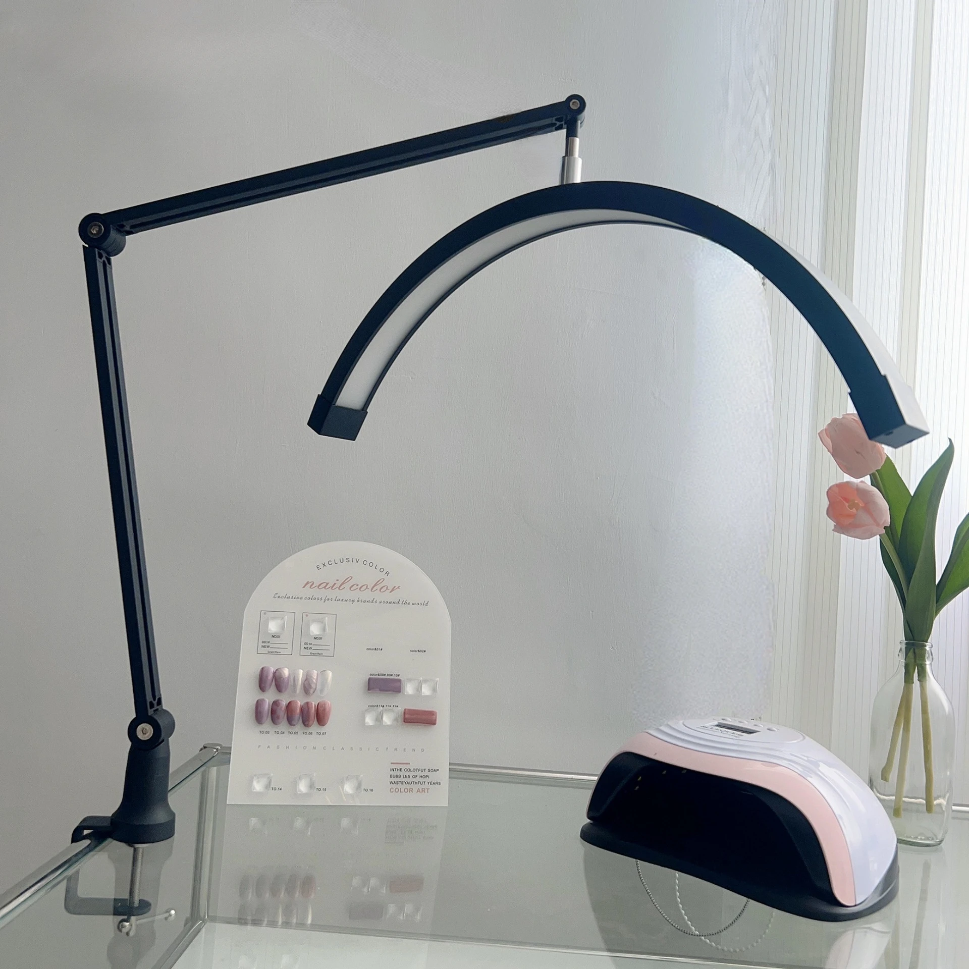 

Hot Lamp Lighting Lamp Long Arm Telescopic Manicure Table Lamp Fill Light Working Eye Protection Clip Nail Lighting Table Lamp