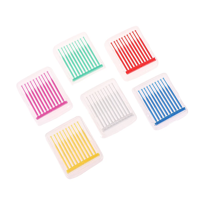 10Pcs/Box Dental Disposable Micro Applicator Brush Stick Adhesive Tip Applicator For Tooth Crown Porcelain Veneer