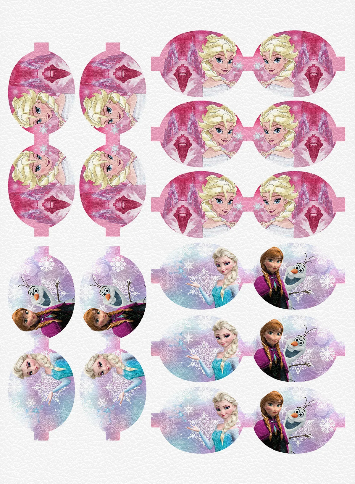 

New Arrival Disney Princess Elsa Bowknot Shape Faux Leather Bow Part Sheet Crafts DIY Handmade Kids Hair Bow Materials 30x22cm