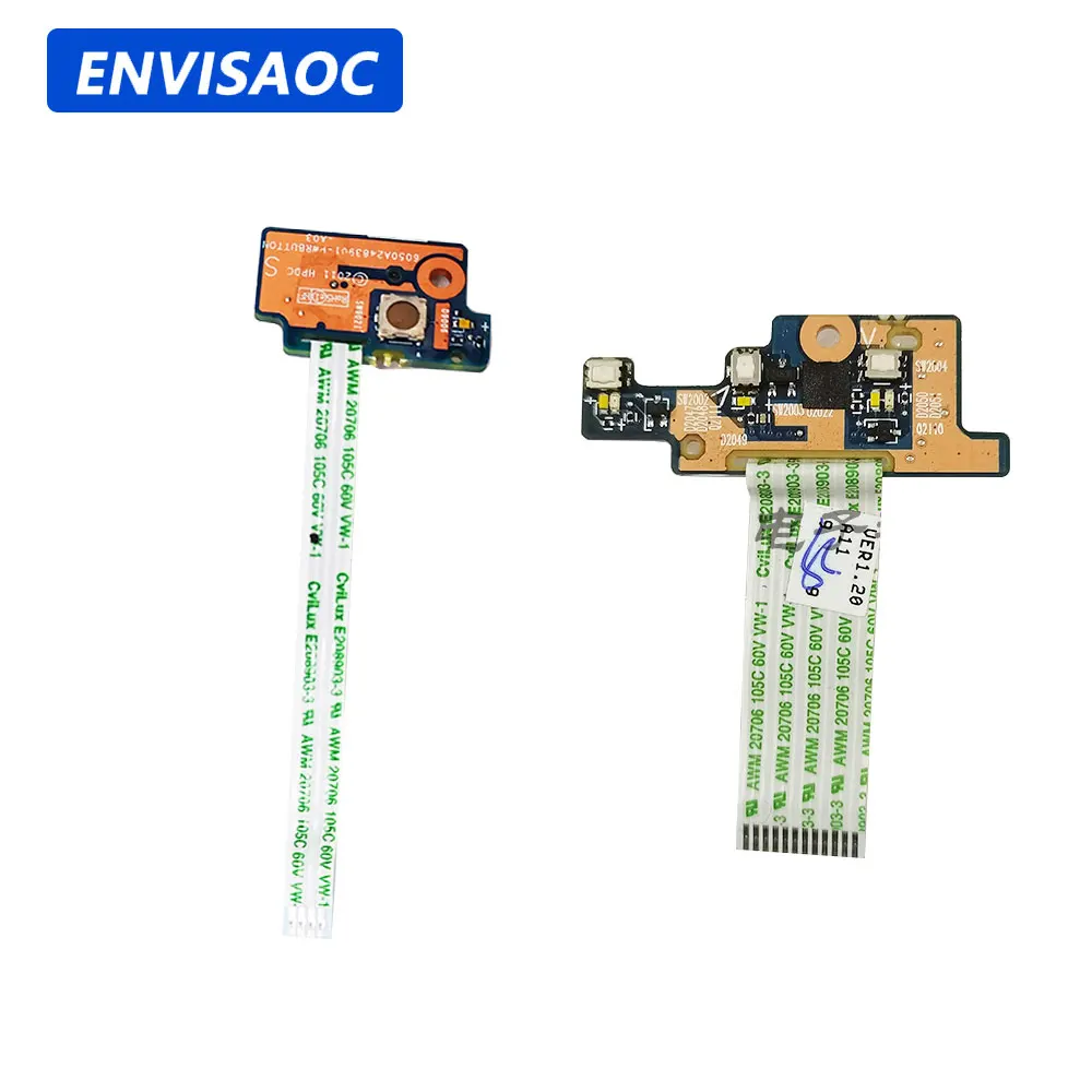 For HP Elitebook 2560P 2570P laptop Sound volume control Power Button Board with Cable switch Repairing Accessories