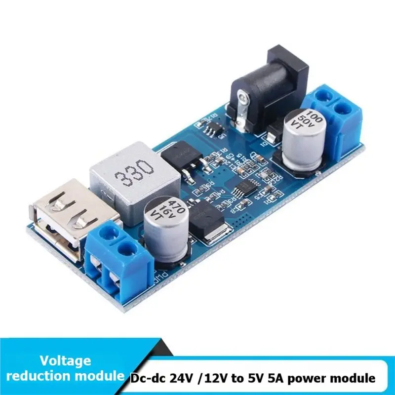 A25F-USB Step-Down Charging Module 4PCS DC-DC 24V/12V To 5V 5A Buck Converter Adjustable Power Supply For Phone