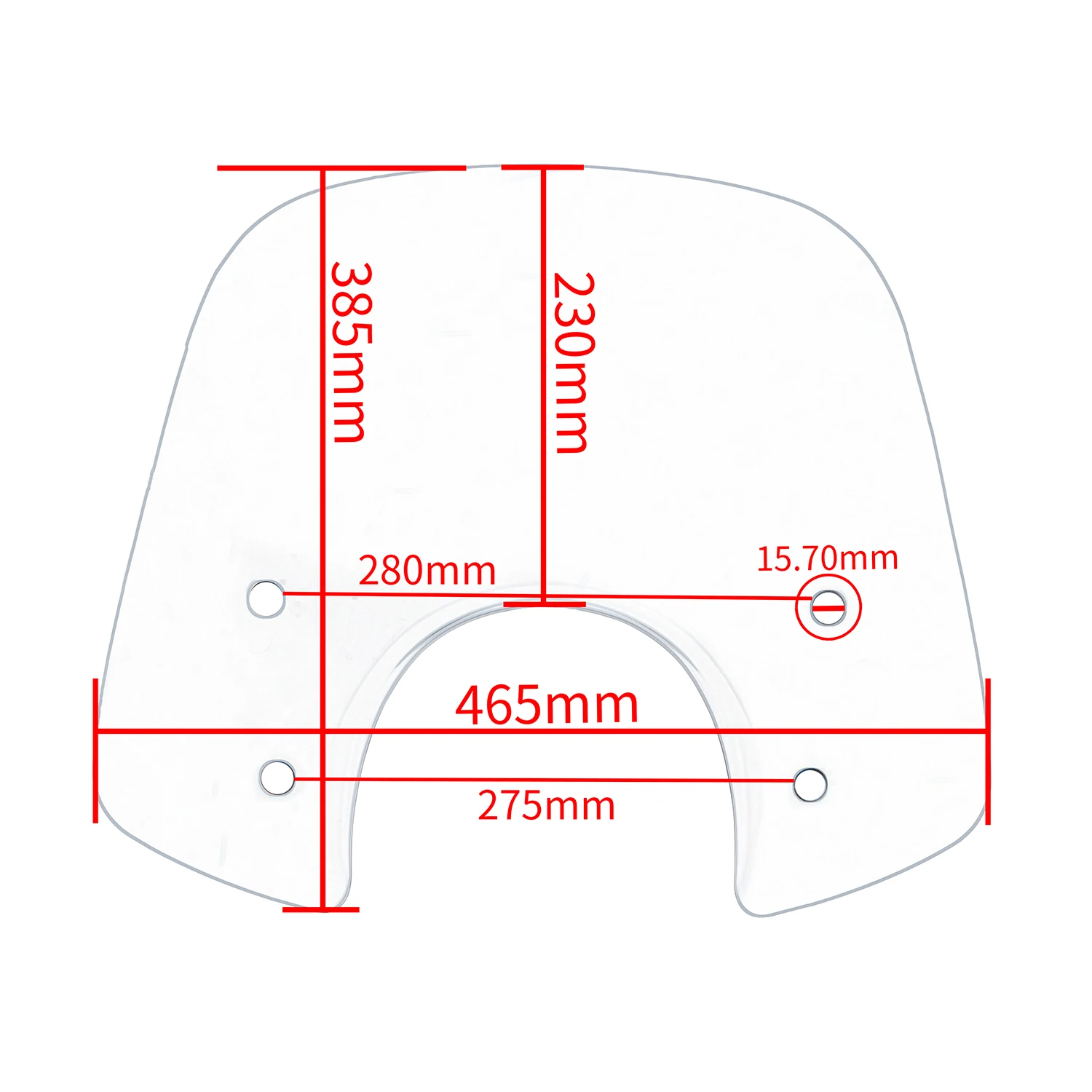 WOLFLINE Motorcycle Windshield For Piaggio Vespa LX50 LX125 LX150 GT200 GTS250 GTS300 Primavera 2017 - 2023 WindScreen Deflector