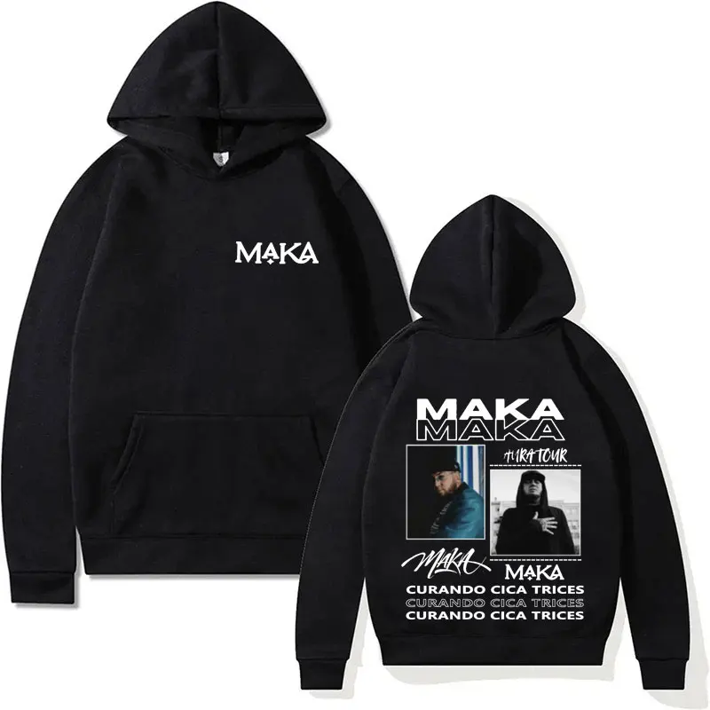 

Rapper Maka Aura 2025 Tour Hoodies Men's Oversized Hip Hop Hoodie Hipster Harajuku Style Unisex Sweatshirt Streetwear Pullovers