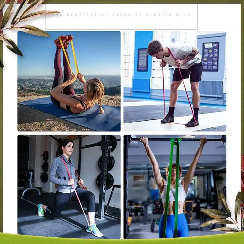 Reliable-Tough Latex Resistance Band Elastic Exercise Strength Pull-Ups Auxiliary Band Strengthening Train