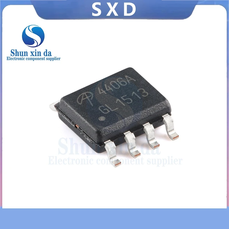 20PCS 4406A 4407A SOP-8 AO4406A 30V 13A N-Channel AO4407A 30V 12A P-Channel Enhancement Mode Field Effect Transistor SMD IC