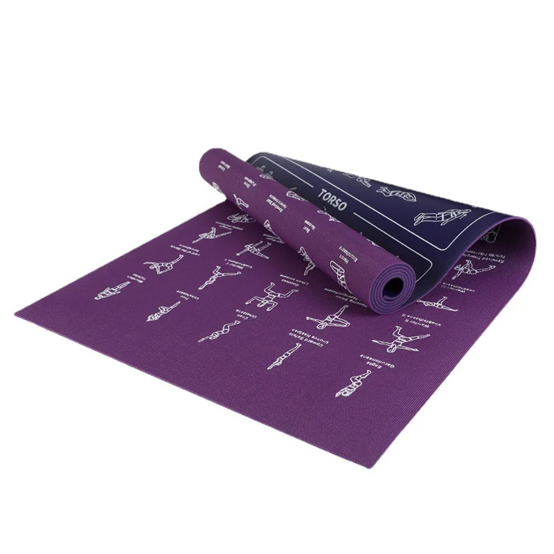 

Instructional Yoga Mat With Poses Printed Eco Friendly PVC Sports Mat Home Gym Cork PVC Yoga Mats 11