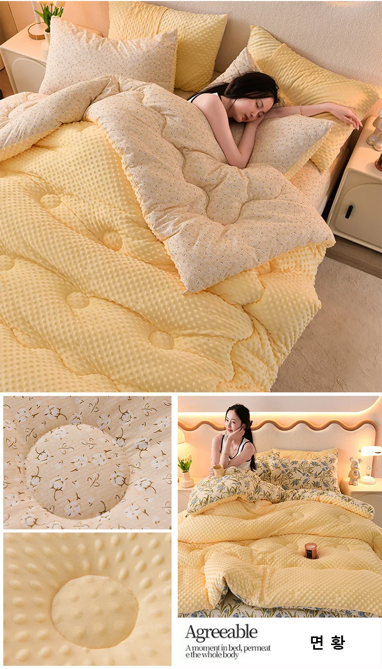 KDJEIKZ Microfiber Is Thickened by 3D Beanie Velvet to Protect the Warm Winter Blanket by Single Double Fall and Winter
