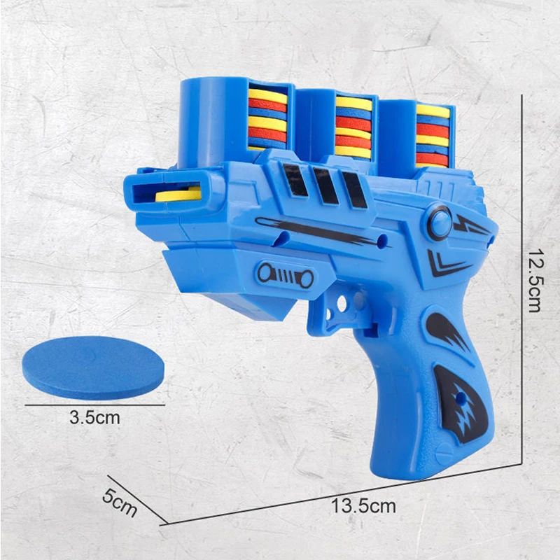 Children Flying Saucer Guns Ejection Flying Disc Fun Toys EVA Mini Flying Disc Toy Soft Bullets Toy Gun Soft Gun Battle Pistolas