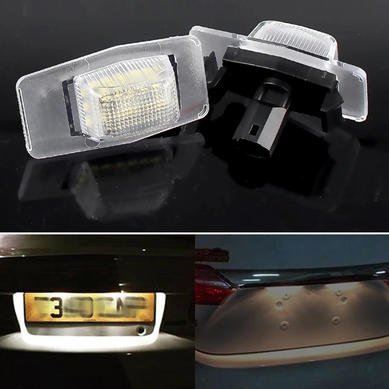 

2PcsWhite LED License Plate Light Number Plate Lamp For Ford Escape Mercury Mariner For Mazda Protege MPV Tribute MX-5 Miata