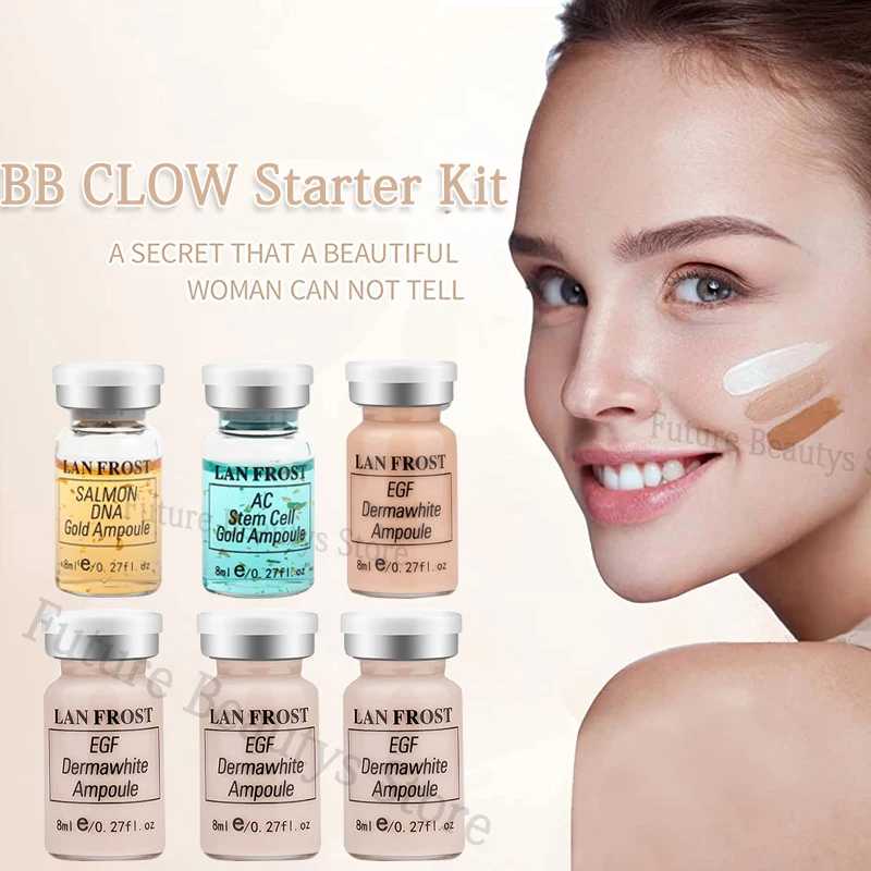 Korea 3 Pcs BB Cream Glow Serum Face Kit Semi-Permanent Blush Foundation Liquid BB Lip Gloss Pigment Moisturiz Makeup Skin Care