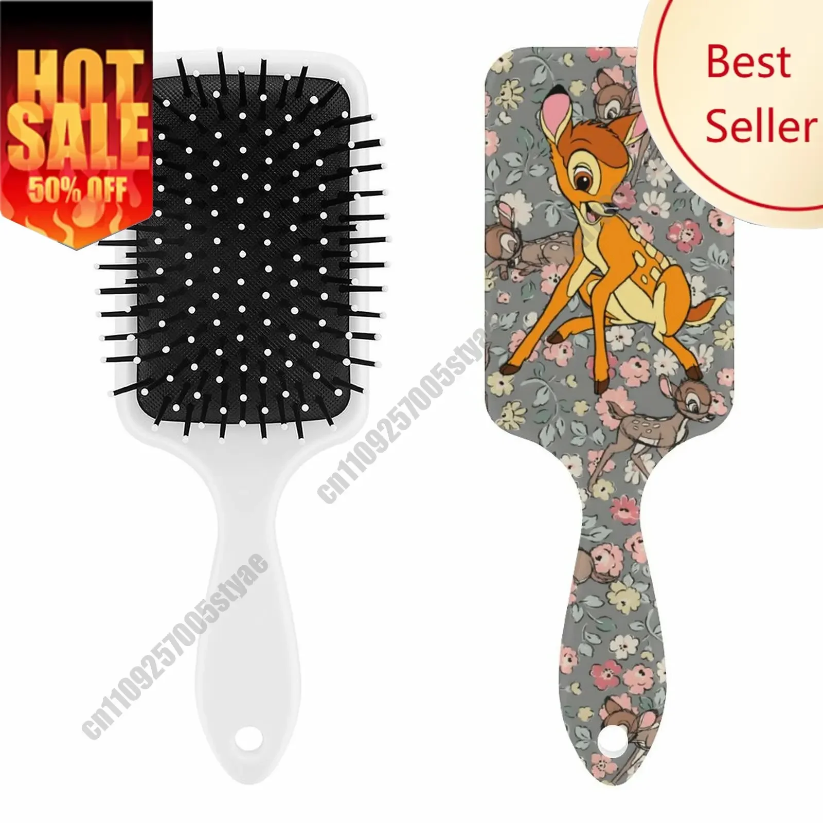 

Bambi Air Cushion Brush Disney Print Air Cushion Paddle Brush Hair Comb Women Scalp Massage Hairbrush Custom Gifts
