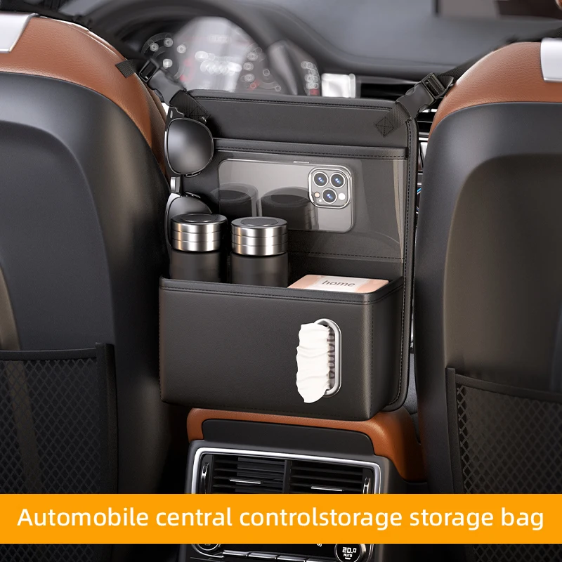 JFBONIN Heavy Duty Car Center Console Dual Side Large Capacity Storage Organizer Anti-Abrasion Polyester Fabric Auto Accessory