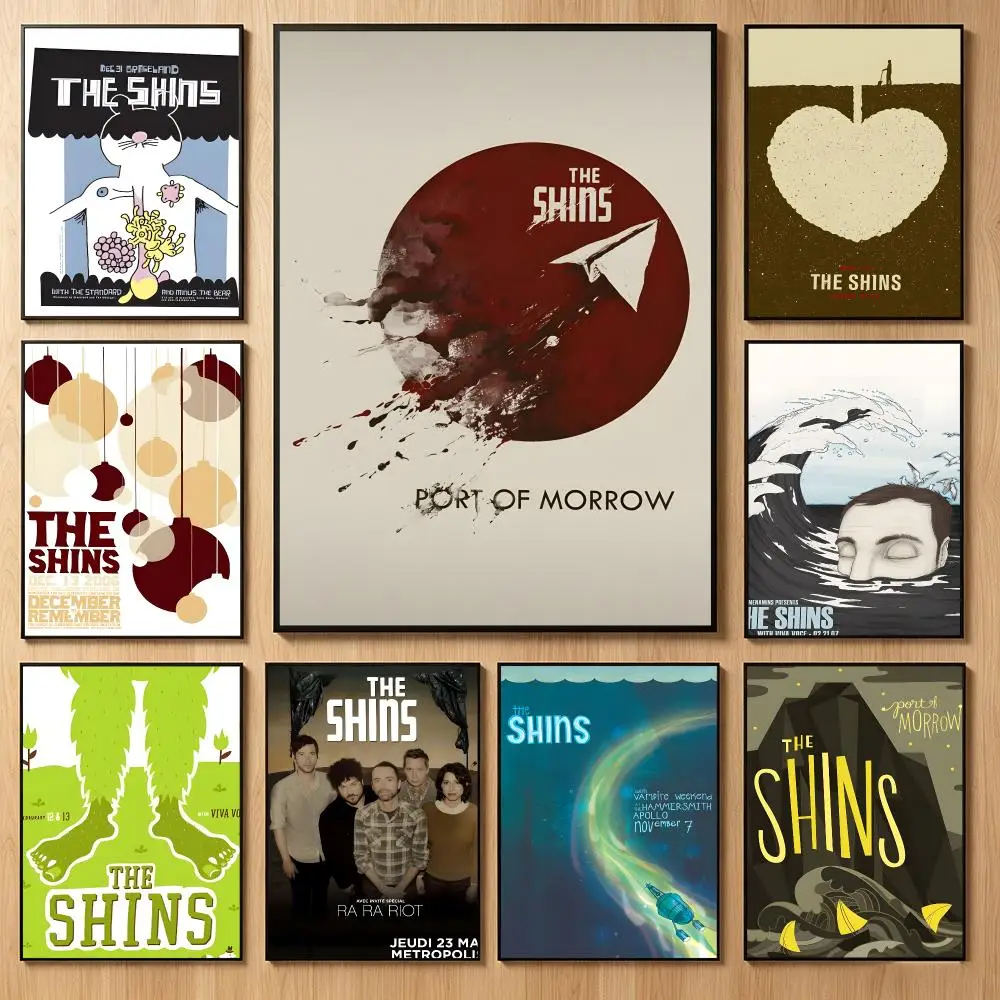 band indie T-The Shins Poster Classic Self-Adhesive PP Wall Sticker for Living Room Bar Decor Gift