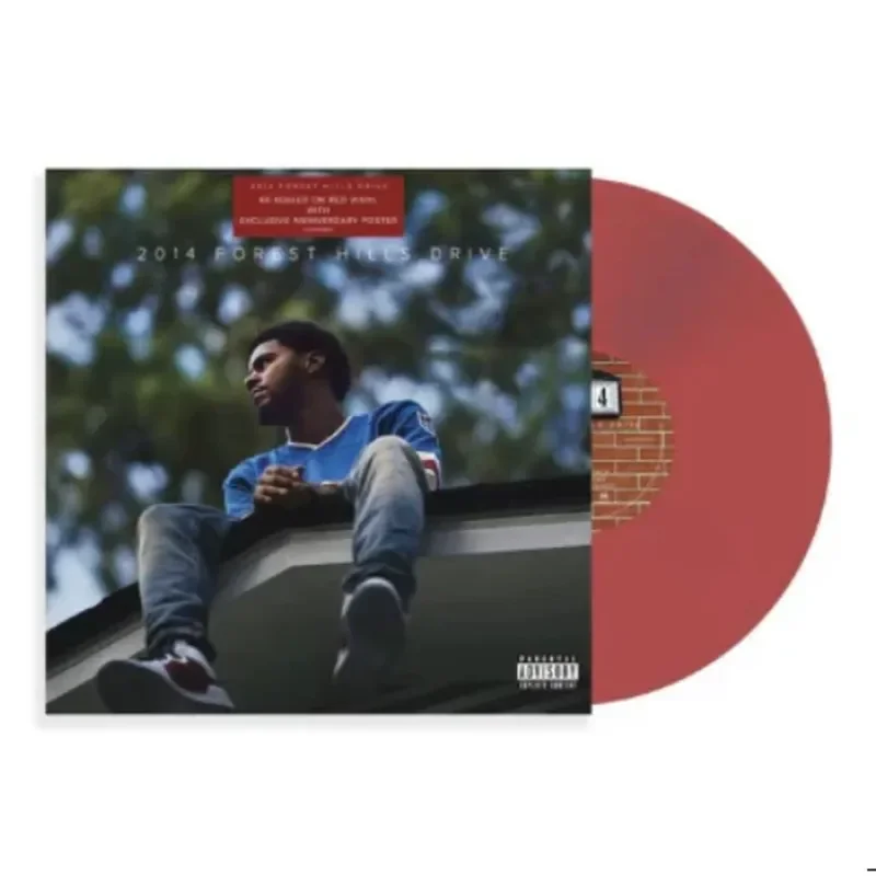 

10th Anniversary Red Glue for J COLE 2014 Forest Hills Drive Vinyl Record 2LP