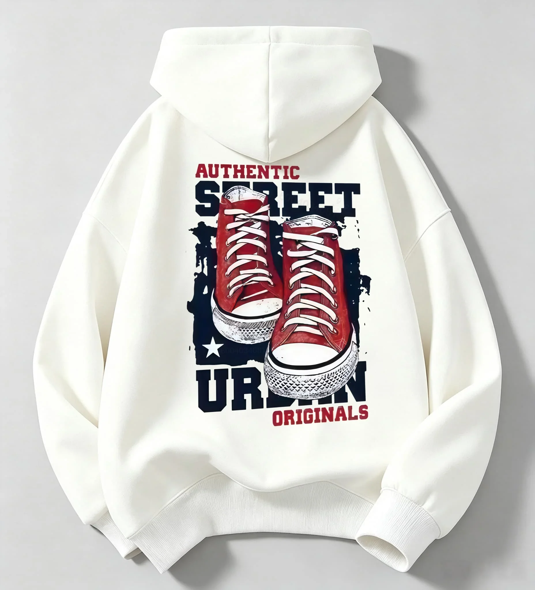 Winter and Autumn Gift Children's Warm Fur-Robed Hooded Sweatshirt - American Retro Casual Sporty Hooded Sweatshirt