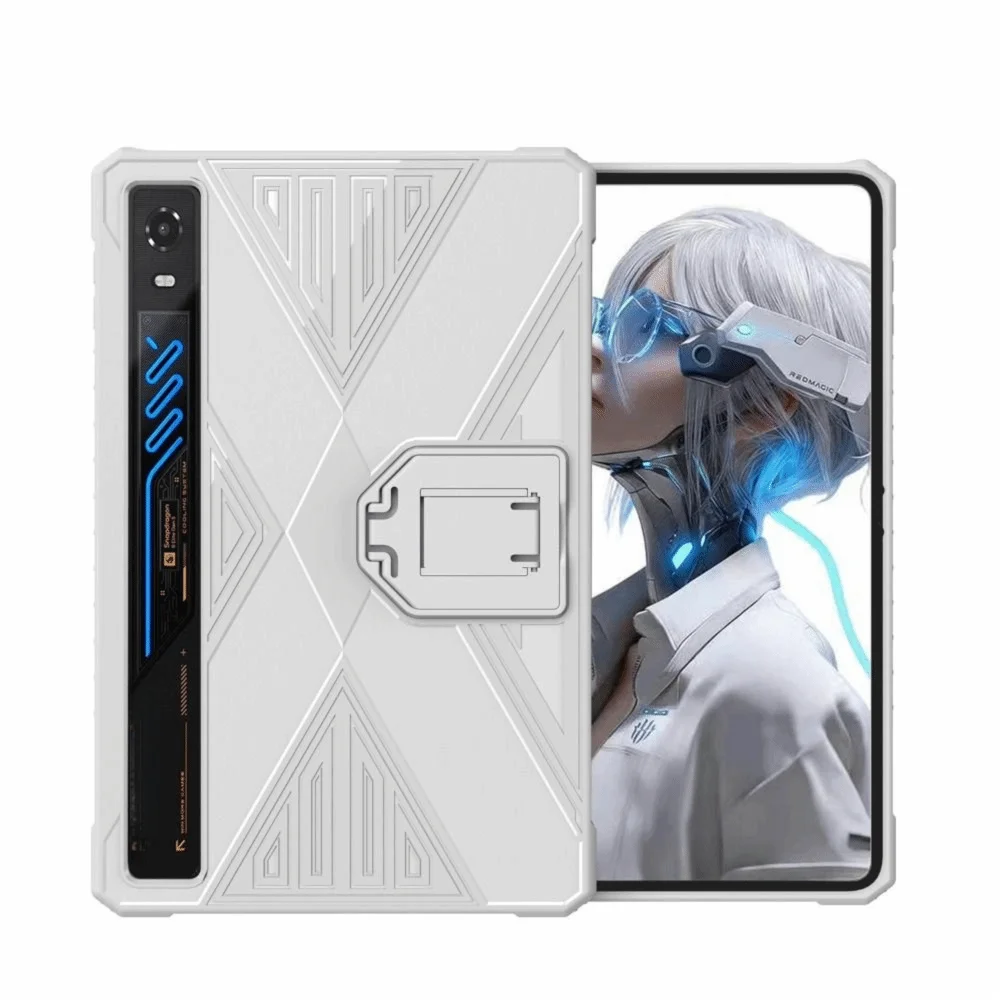 TPU Tablet Case with Kickstand Shockproof Protective Cover Soft Anti-Scratch Gaming Tablet Shell for Nubia RedMagic 5 Pro